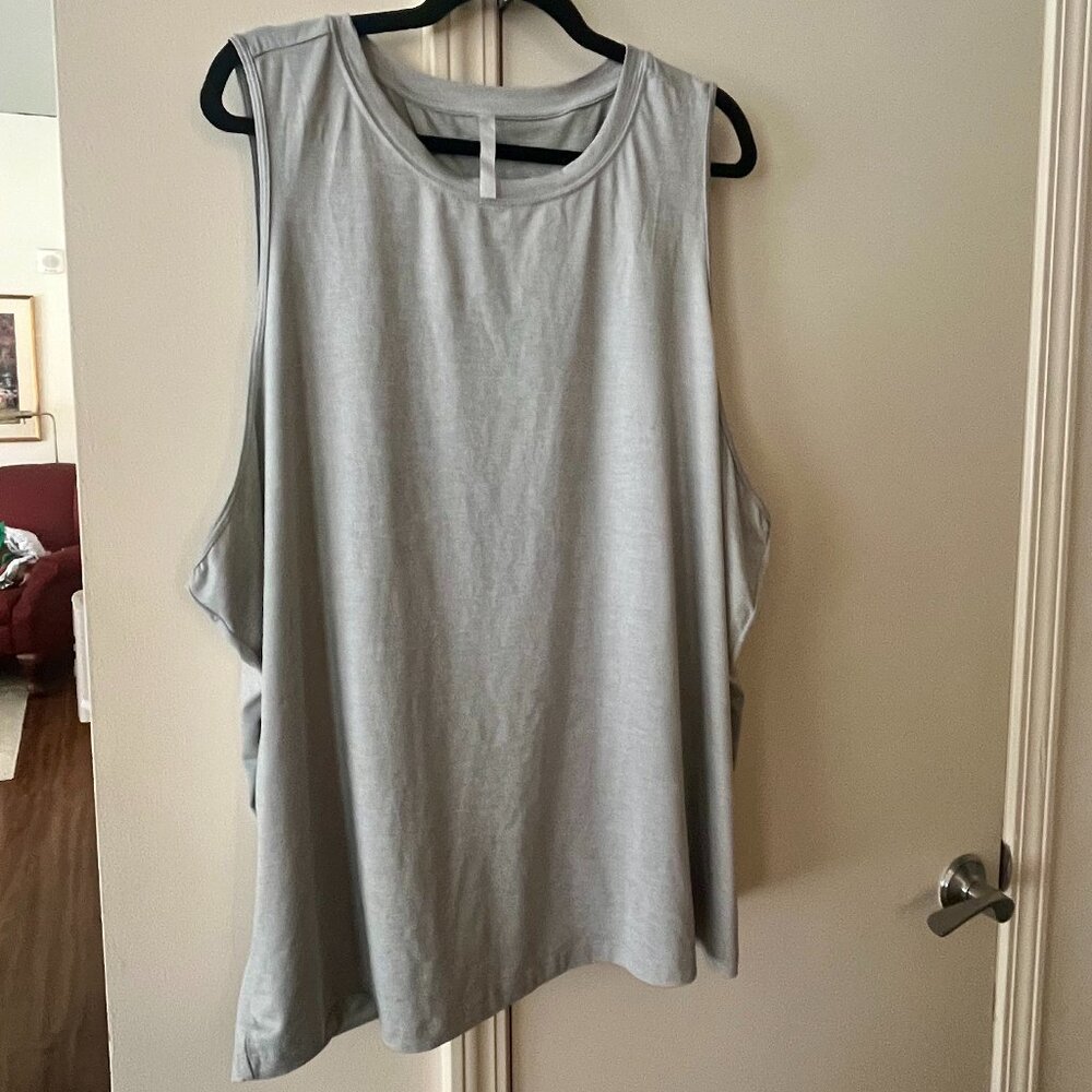 Fabletics Grey Open Back Tank - image 2